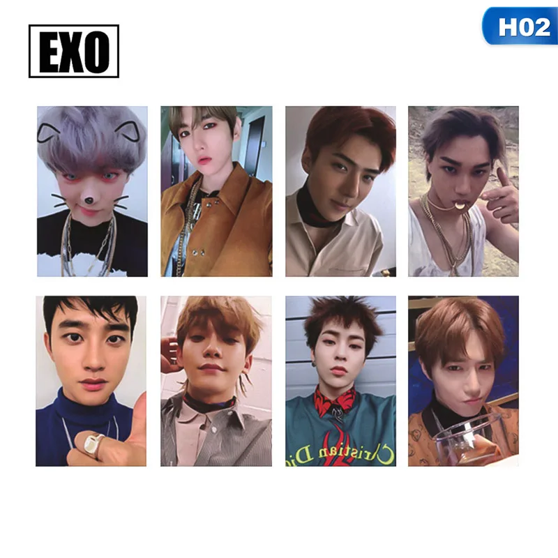 8 шт./компл. K POP EXO 5th альбом не испортить мой темп самодельные ломо карты бумажные