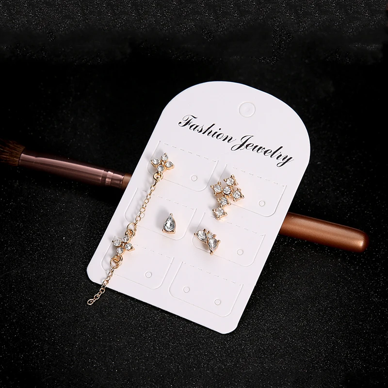 4 шт./компл. богемный ретро золотой крест цветок капли воды кристаллическая