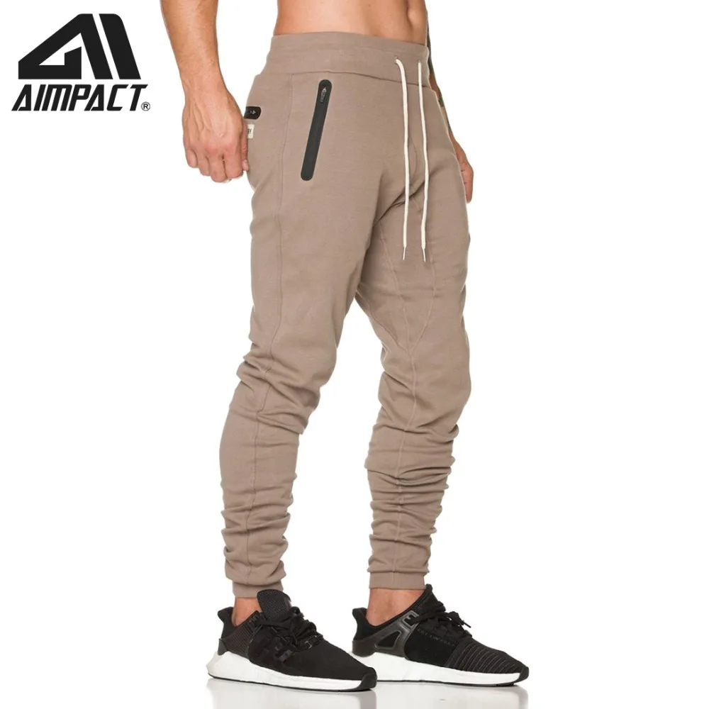 Aimpact Хлопковые Штаны для фитнеса мужчин бодибилдинга тренировки Gymi Jogger