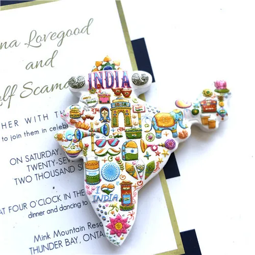 

Наклейки на холодильник для путешествий, карта индии