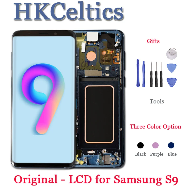 Оригинальный супер AMOLED ЖК дисплей с рамкой для SAMSUNG Galaxy S9 lcd и сенсорный экран