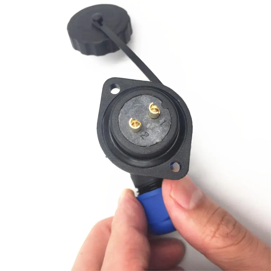 SP20TA-ZS 90 градусов локоть Avitaion Plug Водонепроницаемый разъем 2 отверстия фланец