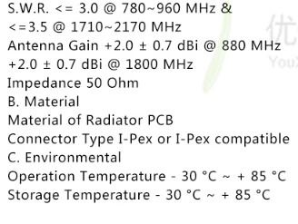 5 шт. Sim800 GSM/GPRS/WCDMA/3g Встроенная печатная плата антенна 1,13 линия 12 см длиной IPEX Разъем 2DBI PCB маленькая антенна