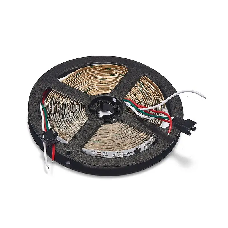 WS2811 30 светодиодов/м 5050 SMD RGB полосы света пикселей программируемый индивидуальный адресуемый внешний 5 м/рулон не водонепроницаемый DC12V