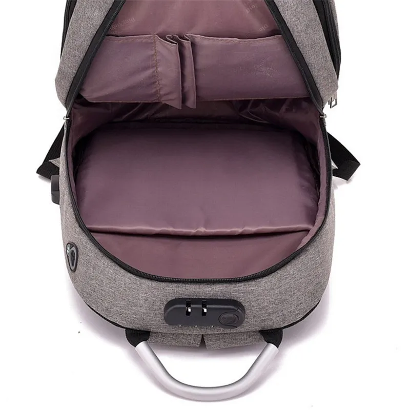 

2018 new men's bag Backpack nylon Notebook Travel Leisure large capacity Business affairs Men's usb anti Anti-theft student bag
