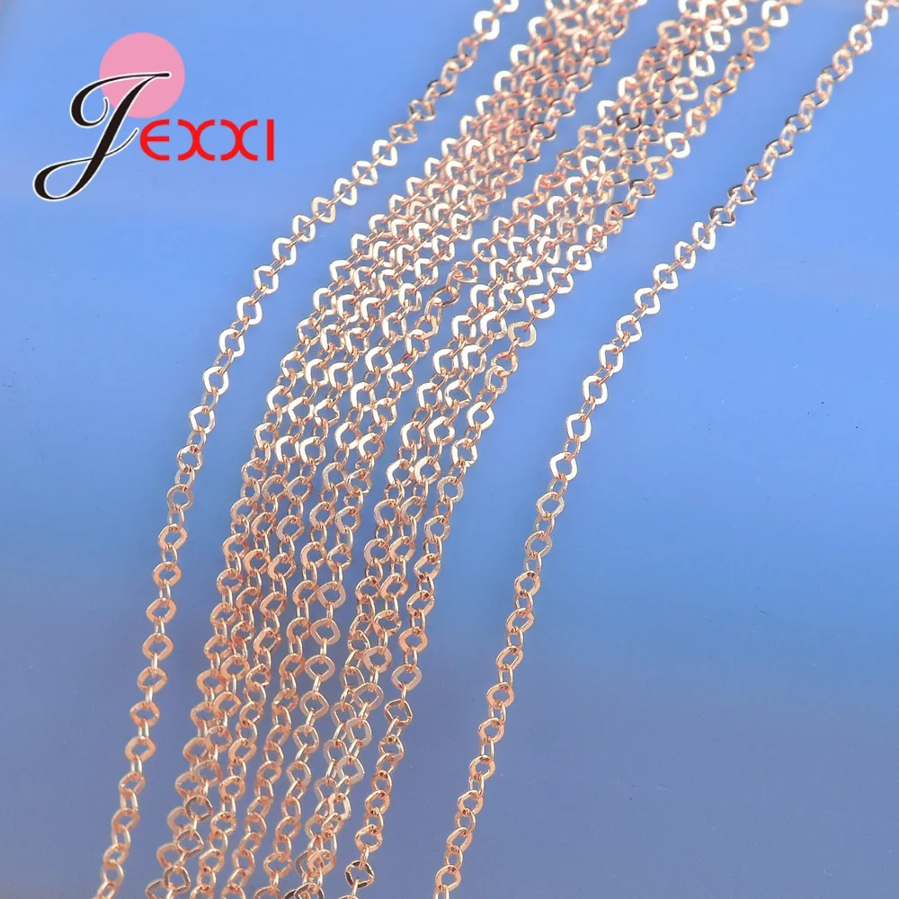 

Wholesale 50PCS Gold Color Necklace Chain Yellow Solid Gold Plate Chain Square Rolo GP Necklaces Jewelry Accessories Findings