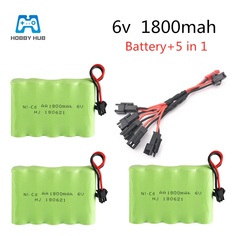 Аккумулятор Hobby Hub ni cd 6v 1800mah AA Радиоуправляемый автомобиль корабль робот