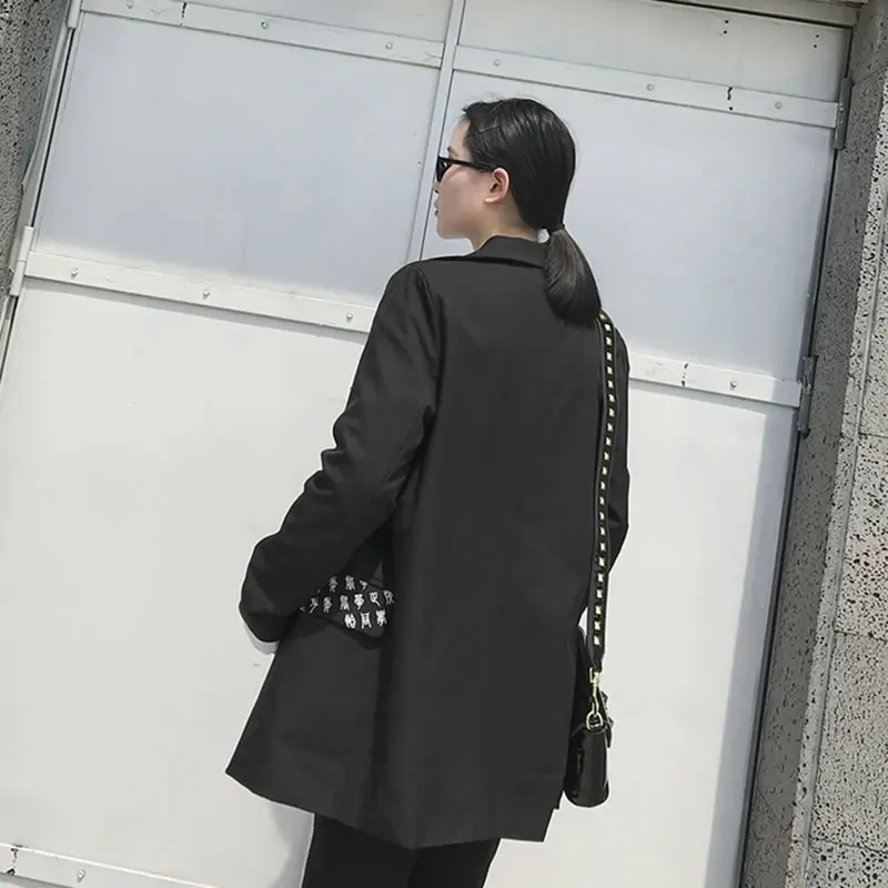 [HG] 2018 Korea Fashion New Women Autumn Single Breasted Notched Collar Full Sleeve Print Embroidery Casual Blazers GWY2590 | Женская