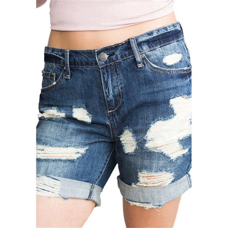 Новое поступление модные женские рваные джинсовые шорты летние повседневные с