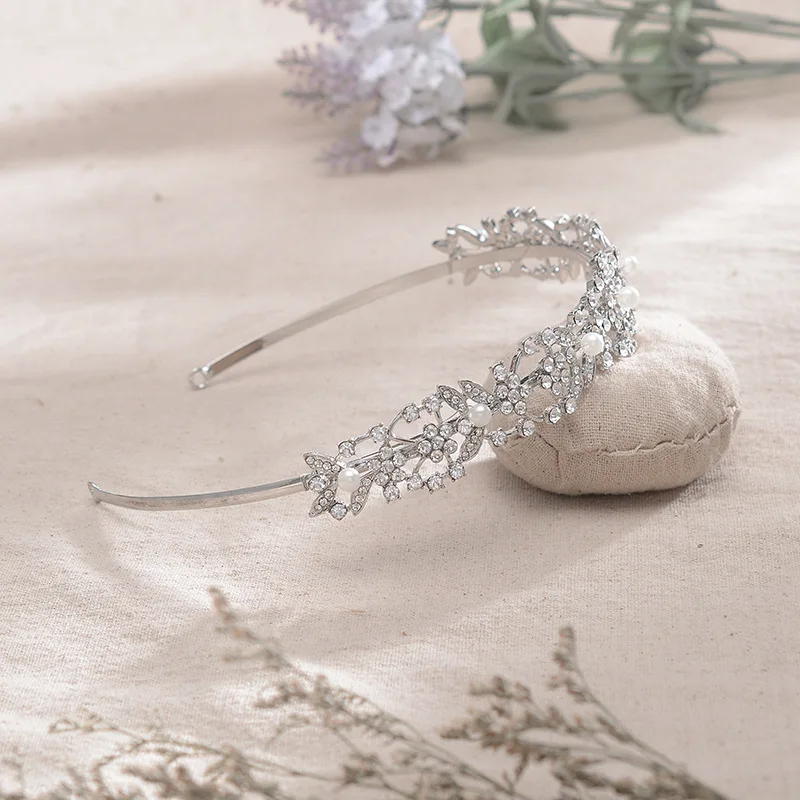

New Creative Headwear Bridal Hair Accessories Bridal Crown Headband Wedding Dress Accessories Rhinestone Pearl Wedding Accessori