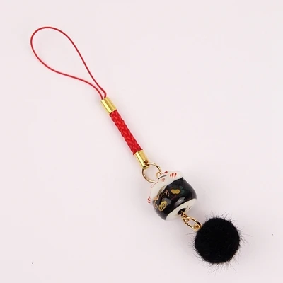 1 шт. брелок Omamori Maneki Neko Fortune Cat милый меховой звонок украшение подвеска на сумку