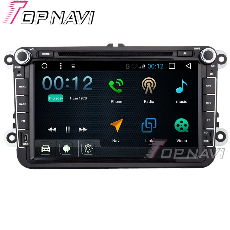 Автомобильный мультимедийный проигрыватель TOPNAVI 8 дюймов 1024*600 четырехъядерный