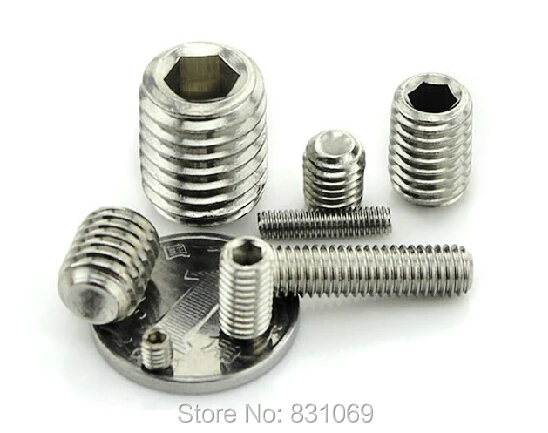 

100pcs/Lot Metric Thread M4x35mm Stainless Steel Hex Socket Set Grub Screw Flat Head Brand New