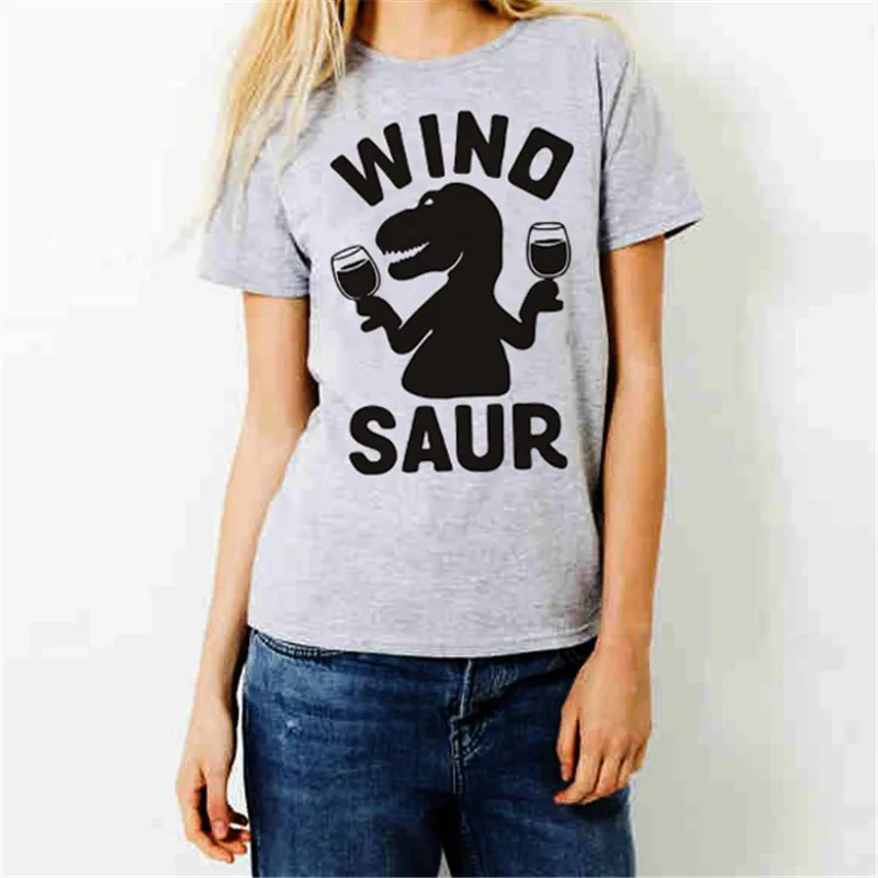 Женская футболка с цифровой печатью WINO SAUR летняя принтом динозавра из