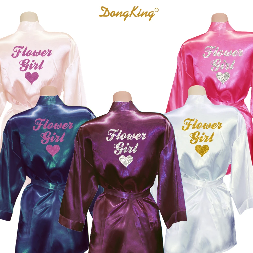 DongKing/платье с цветочным узором для девочек Цвет золотой блестящий Кимоно из