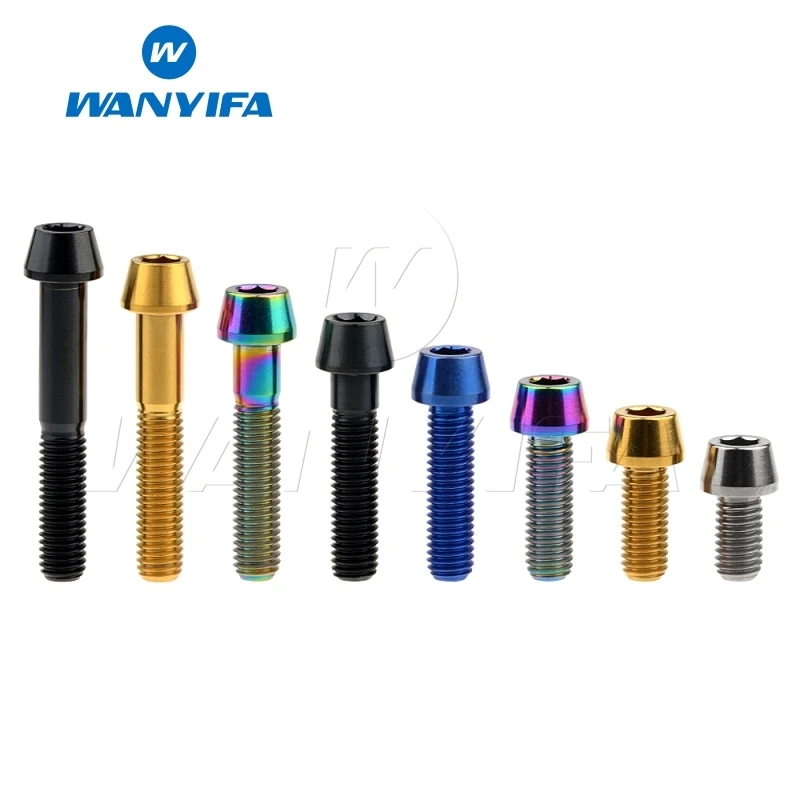 Wanifa Винт С Титановым болтом коническая головка M8x15 20 25 30 35 40 45 50 70 мм для