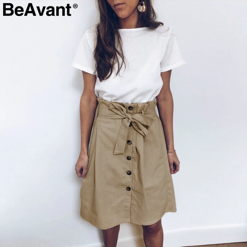 BeAvant винтажные летние юбки трапециевидной формы женские элегантные с высокой
