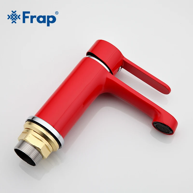 Новое поступление красный смеситель FRAP с распылителем для ванной комнаты