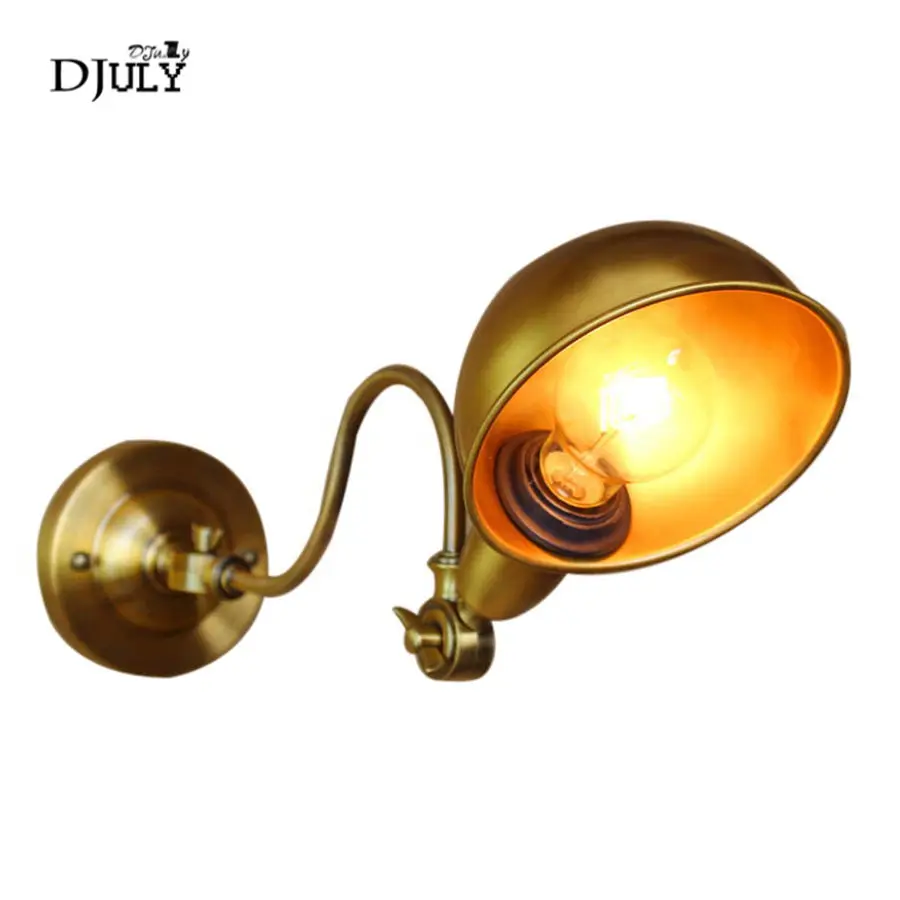 Американский Ретро промышленный изгиб настенный светильник для кофейного