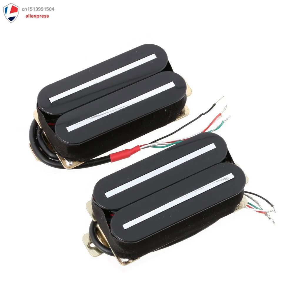 

New Neck+Bridge Electric Guitar Humbucker Pickup Set Neck & Bridge Ceramic Magnet Black H011