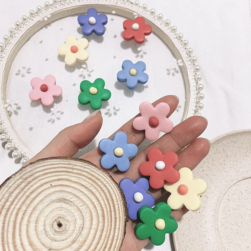 Cute Sun Flower Earring For Women Soft Pottery Diy Colored Simple Earrings Handmade Charms Fashion Jewelry Bijoux | Украшения и