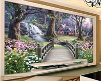 beibehang thick three dimensional wallpaper the most beautiful fairyland painting three dimensional tv background papier peint