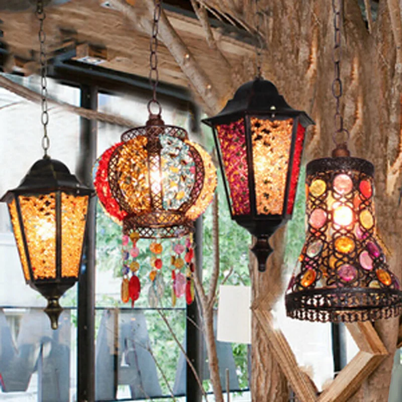 Кофейная кофейная люстра Американская деревня ретро креативная экзотическая