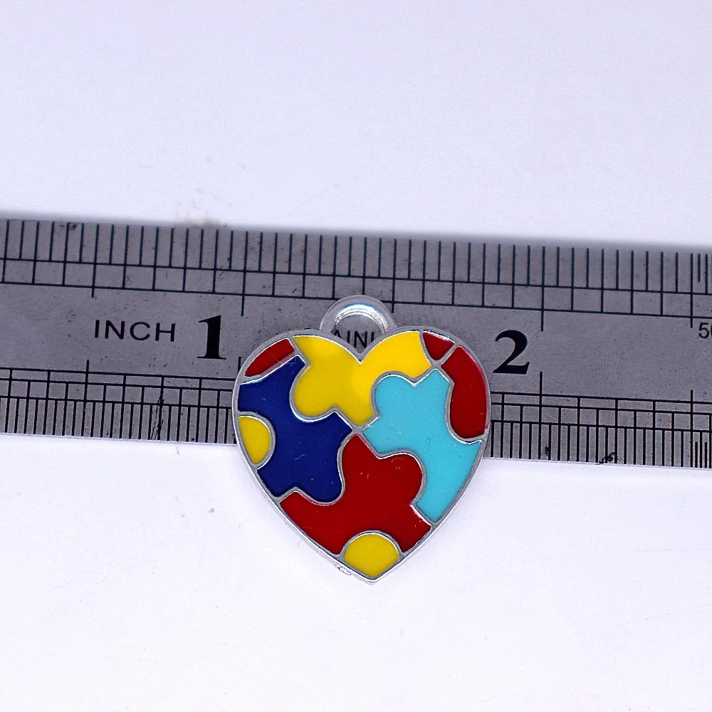 Экологичные металлические изделия из сплава эмалевые цветные кусочки пазлы в