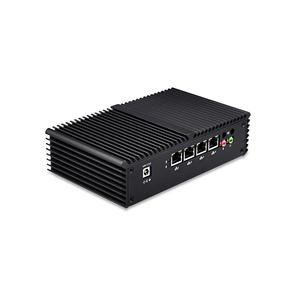 Мини-ПК QOTOM Core I5 5200U поддержка 4 LAN Linux роутер безflanless мини-компьютер Wi-Fi для
