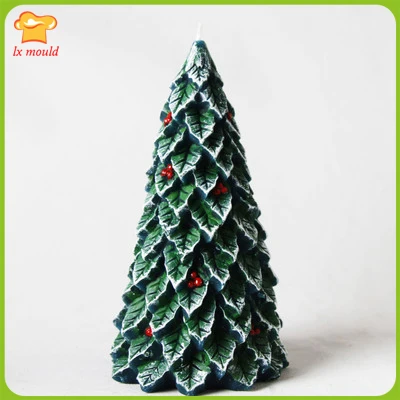 Новинка 3D сосновая елка сосновая Свеча-конус силиконовые формы кедр DIY свеча форма большого размера Рождественская форма дерева - Цвет: A