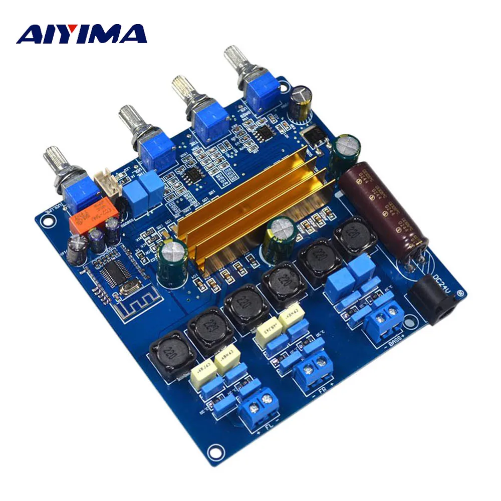 Усилитель AIYIMA 2 1 TPA3116 аудиоплата усилитель Bluetooth 4 100 Вт + 2x50 цифровой Hi Fi мощности