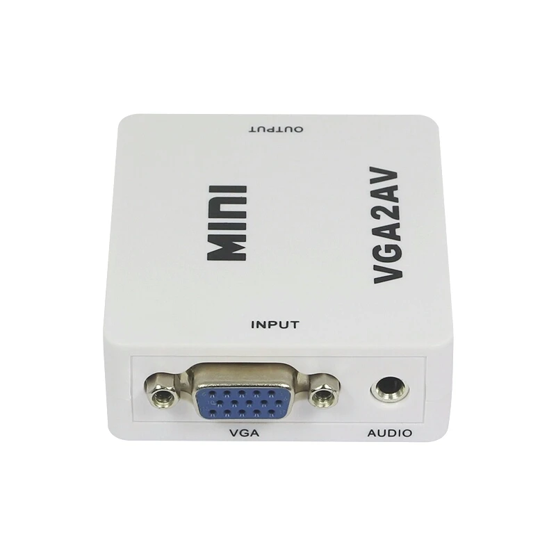 Мини конвертер VGA AV поддержка 1080P VGA2AV|mini vga|vga tovga to av rca |