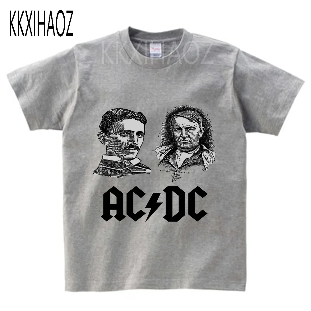 Новинка года, Camisetas AC/DC band rock, футболка, футболки с принтом acdc для мальчиков, Повседневная футболка, детский хлопковый топ с короткими рукавами в стиле хип-хоп