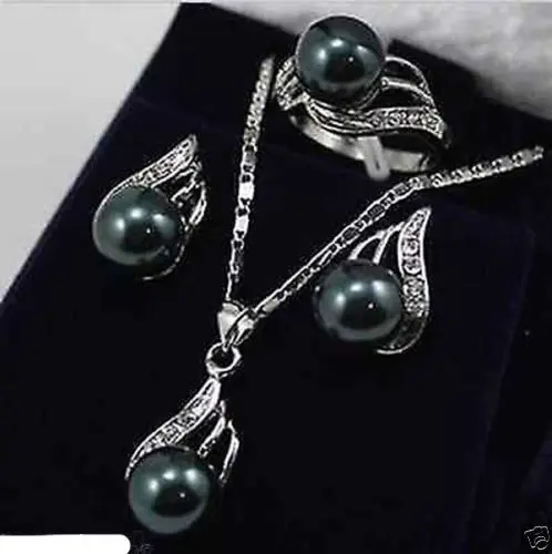 Prett милые женские свадебные красивые ювелирные изделия настоящий черный кулон