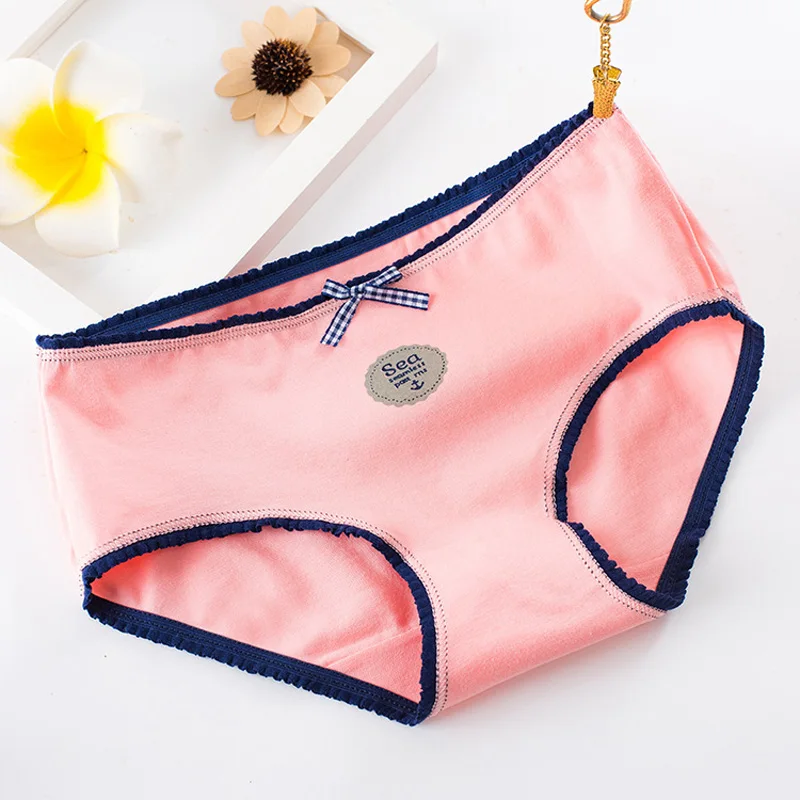 

3pcs/lot Women Panties Cotton Stripes Print Female Underwear Gril Briefs Sexy Lingerie Ladies Underpants Woman Panty Wholesale