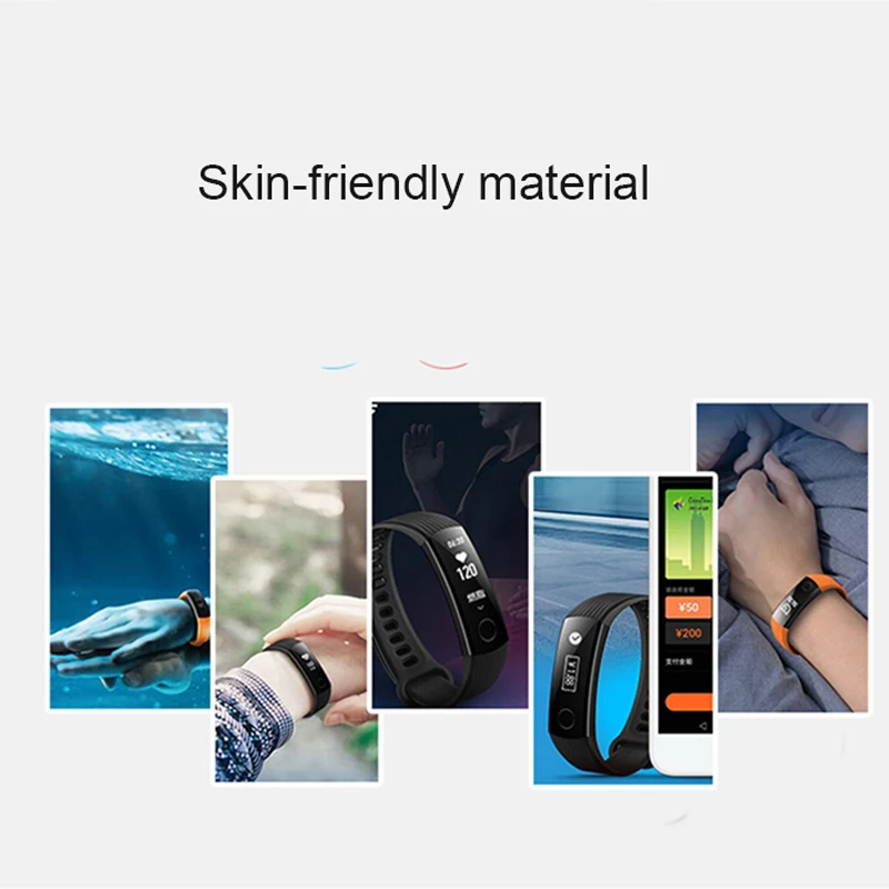Hangrui 16 мм Honor Band 3 ремешок для huawei Honor Band 3 спортивный силиконовый браслет ремни регулируемые Сменные умные аксессуары