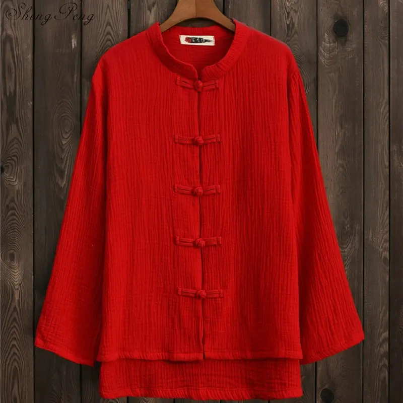 Традиционная китайская рубашка блузка для женщин женский топ чонсам кимоно