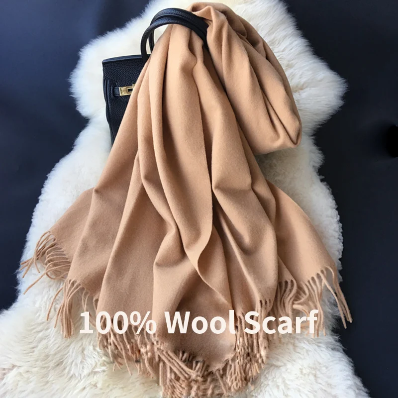2018 женские кашемировые шарфы зимний шерстяной шарф хлопок сплошной цвет женский