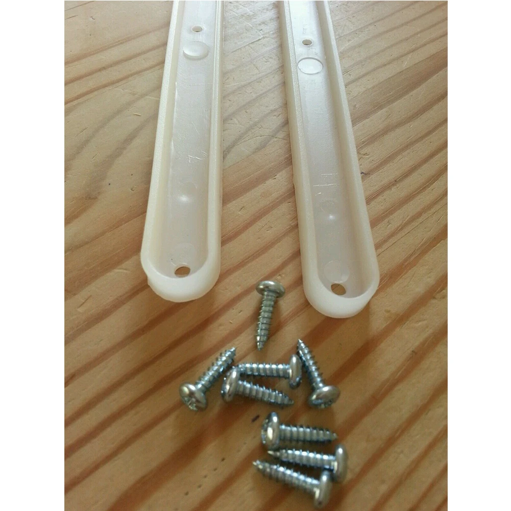 4Pcs With Hole Home Buffer Furniture Hardware Universal Easy Install White Drawer Slide Durable Accessories Cabinet Runners Tool |