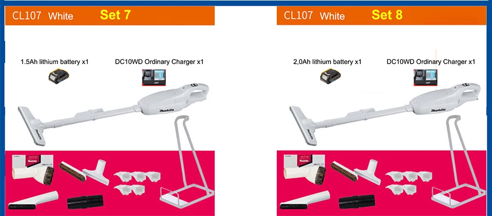 Японский заряжаемый пылесос Makita CL107 Электрический домашний CL106 12Vmax литиевая батарея 5.0kPa. 4 м3/мин беспроводной пылесос