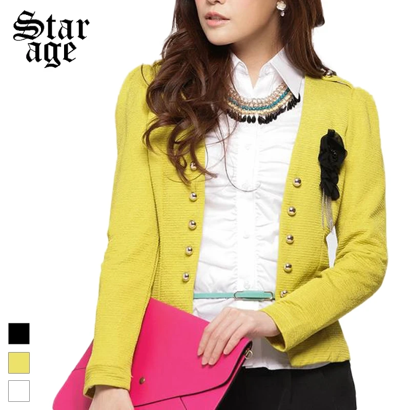 Женское короткое двубортное пальто с аппликацией весна осень 9113|jacket brand|plus jacketautumn