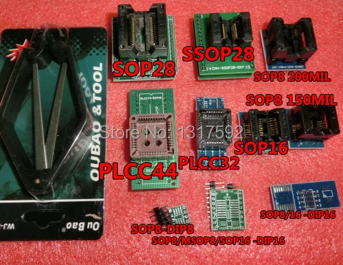 Высокое качество! Полный набор 10 адаптеров для программатора tl866 tl866cs / tl866A. +