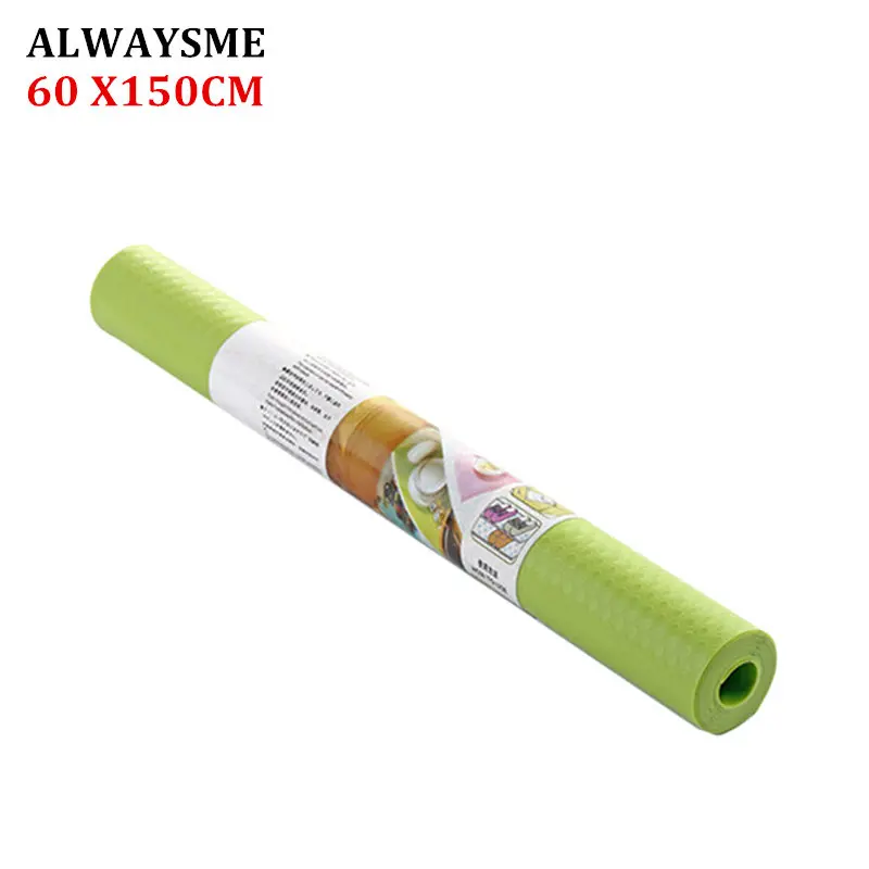 ALWAYSME 60X150 см EVA можно отрезать шкафы холодильника ящики настольные полки подкладка лайнер коврики колодки продлить срок службы предотвратить порчи - Цвет: 60x150CM Green
