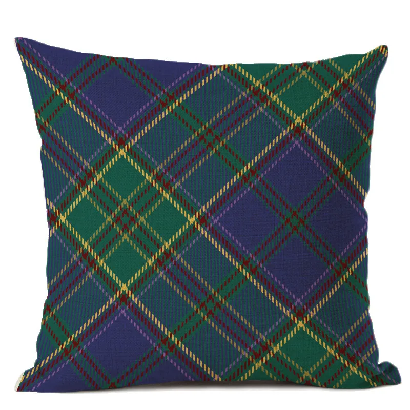 Red striped Plaid cushion linen cotton Bohemian girl home decoration pillowcase sofa pillow office chair waist 45x45cm | Дом и сад
