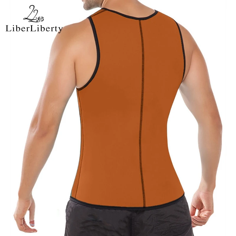 Мужской спортивный неопреновый жилет для похудения с молнией|corsets for waist training|shaper