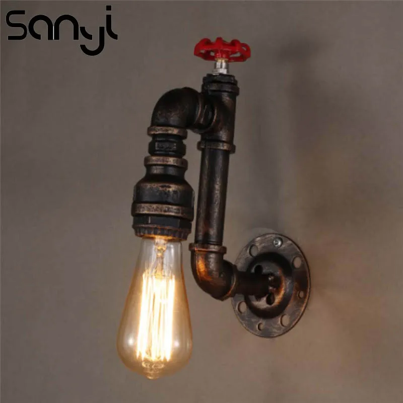 

SANYI Water Pipe Inwall Lights Decorate Wall Sconces Retro Industry Wall Lamps Loft Bar Club Pub Cafe Corridor Bedroom Lights