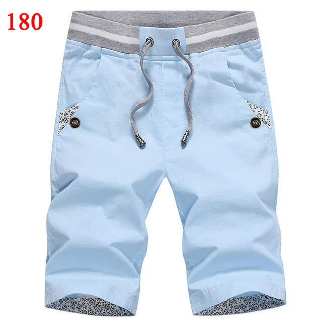 180 blue Прямая поставка летние однотонные повседневные мужские шорты-карго шорты размера плюс 4XL пляжные шорты M-4XL AYG36 - Цвет: 180 blue