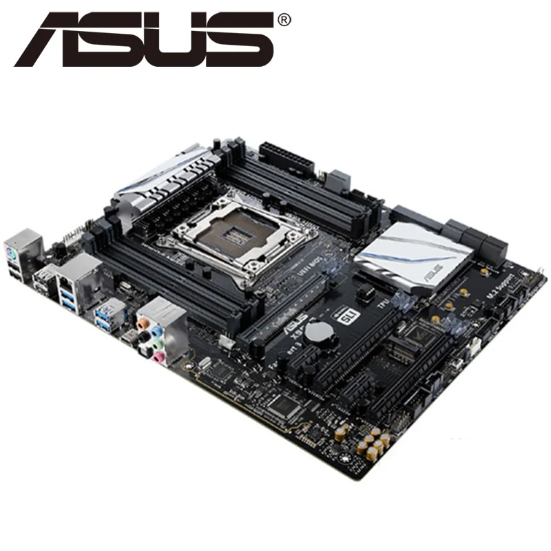 Настольная Материнская плата Asus X99 E Socket LGA 2011 V3 i7 X DDR4 128G ATX UEFI BIOS оригинальная б/у