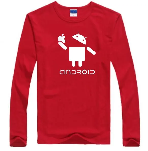 2017 творческая Android детская одежда футболка для мальчиков 100% хлопок Длинные