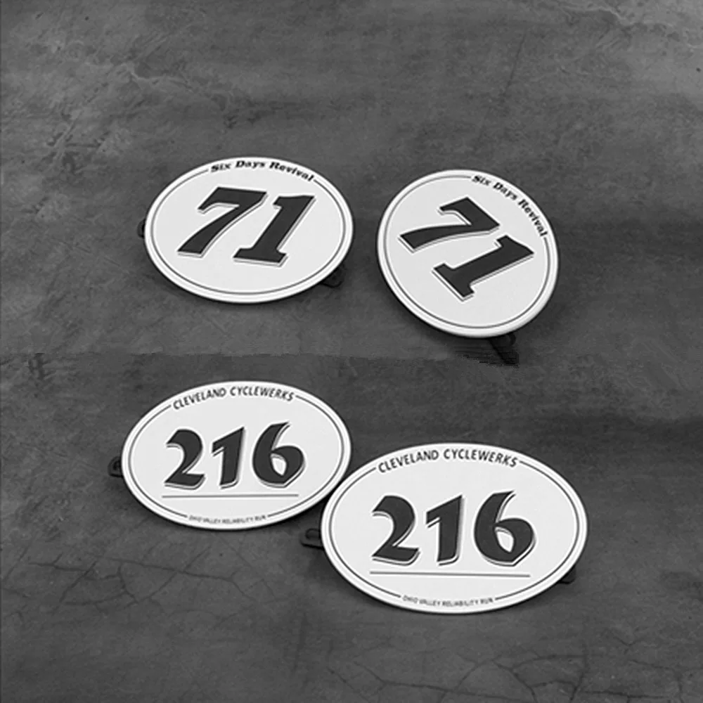 2 шт. табличка с номером для MOTO CAFE RACER tracker scrambler No.71|plate|plate numberplate table |